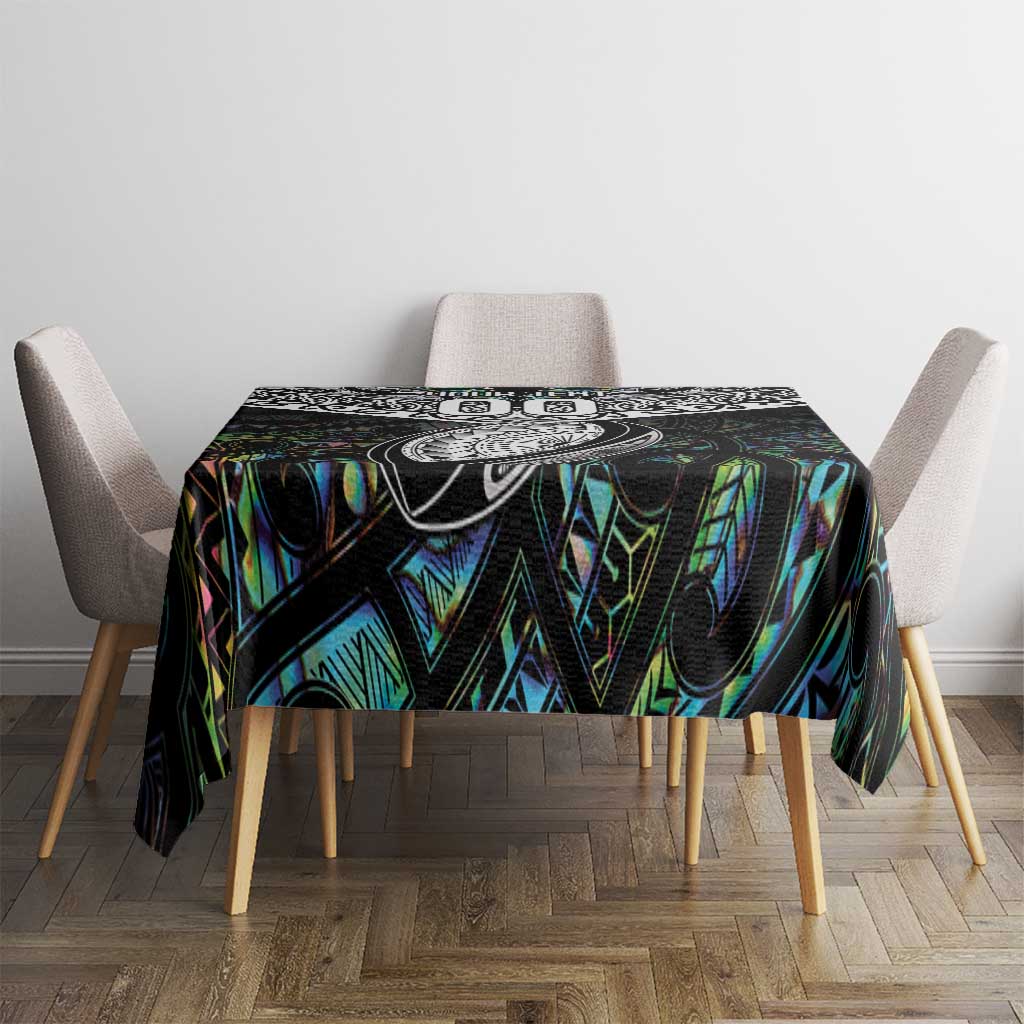 Custom New Zealand Tablecloth Maori Rugby Tattoo Papua Shell LT9 - Polynesian Pride