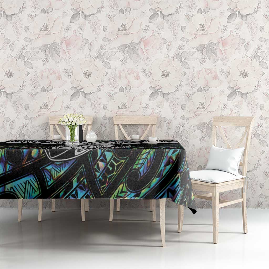 Custom New Zealand Tablecloth Maori Rugby Tattoo Papua Shell LT9 - Polynesian Pride