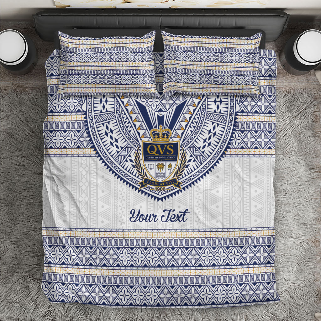 Fiji Queen Victoria School Personalised Bedding Set QVS 120 Years Queen Victoria Alumni Legacy LT9 White - Polynesian Pride
