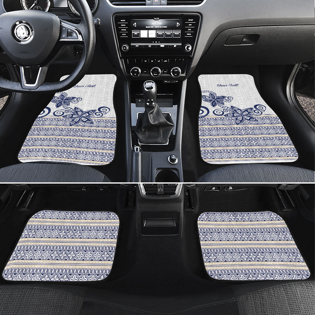 Fiji Queen Victoria School Personalised Car Mats QVS 120 Years Queen Victoria Alumni Legacy LT9 Set 4pcs White - Polynesian Pride