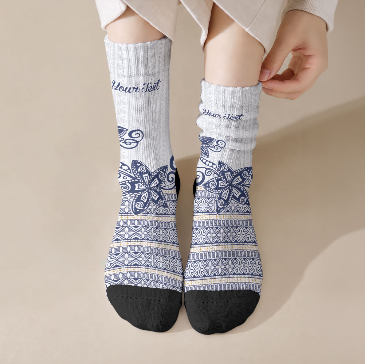 Fiji Queen Victoria School Personalised Crew Socks QVS 120 Years Queen Victoria Alumni Legacy