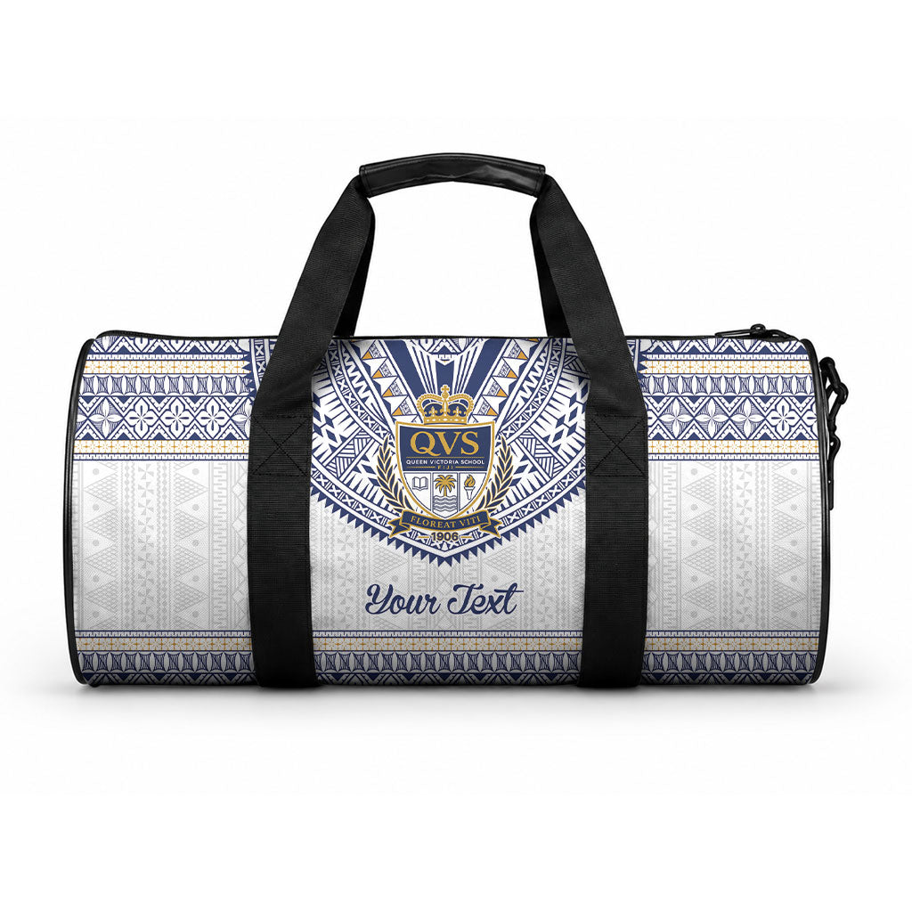 Fiji Queen Victoria School Personalised Duffle Bag QVS 120 Years Queen Victoria Alumni Legacy LT9 One size White - Polynesian Pride