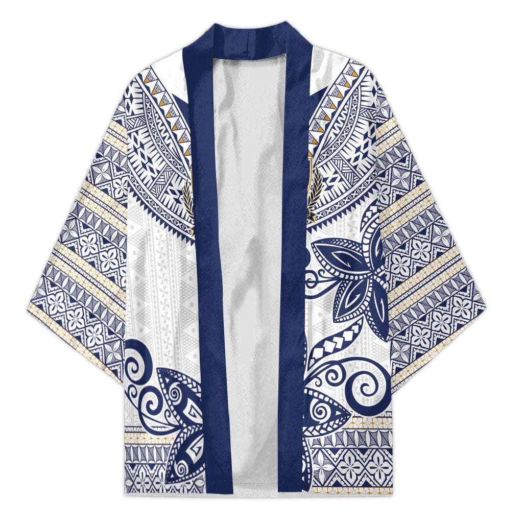 Fiji Queen Victoria School Personalised Kimono QVS 120 Years Queen Victoria Alumni Legacy LT9 Unisex White - Polynesian Pride