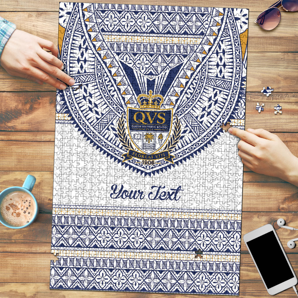 Fiji Queen Victoria School Personalised Puzzle QVS 120 Years Queen Victoria Alumni Legacy LT9 White - Polynesian Pride