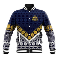 Fiji Queen Victoria School Baseball Jacket QVS 1906 Generational School Legacy LT9 Unisex Blue - Polynesian Pride