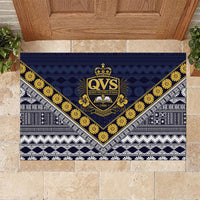 Fiji Queen Victoria School Rubber Doormat QVS 1906 Generational School Legacy LT9 Blue - Polynesian Pride