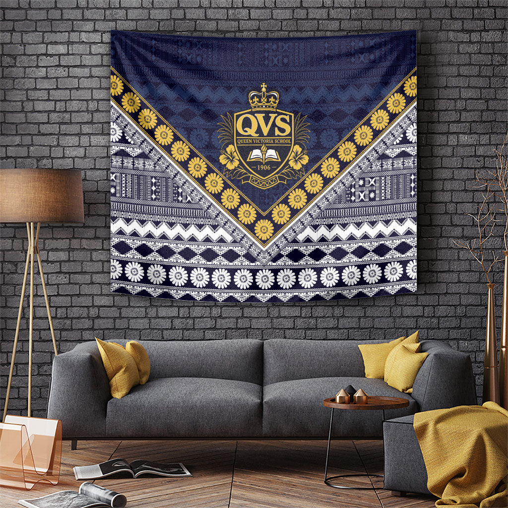 Fiji Queen Victoria School Tapestry QVS 1906 Generational School Legacy LT9 Blue - Polynesian Pride