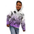 Beauty and The Warrior Polynesian Valentine Kid Hoodie Hibiscus FLowers Purple Style LT9 - Polynesian Pride