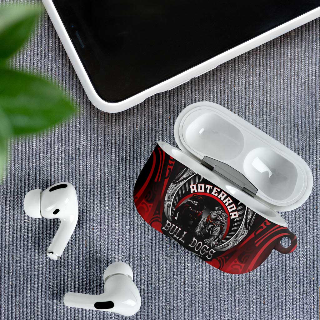 Aotearoa Bulldog Personalised AirPods Case Maori Kowhaiwhai Motif - Polynesian Pride