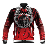 Aotearoa Bulldog Personalised Baseball Jacket Maori Kowhaiwhai Motif