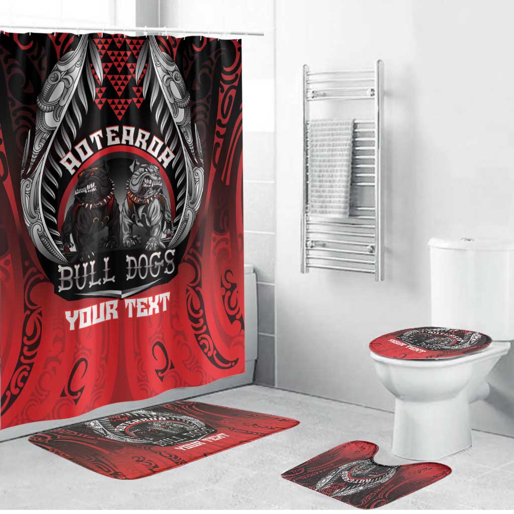 Aotearoa Bulldog Personalised Bathroom Set Maori Kowhaiwhai Motif - Polynesian Pride
