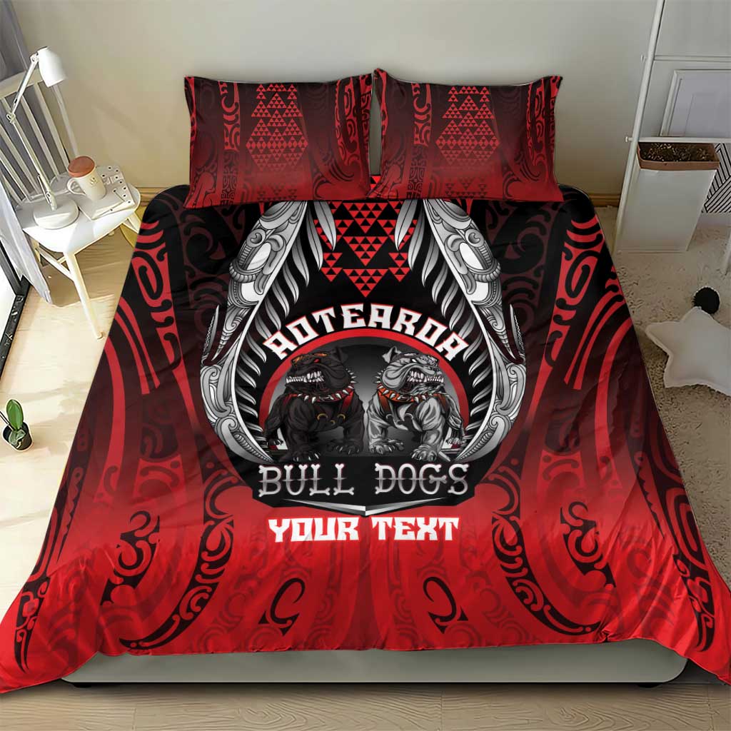 Aotearoa Bulldog Personalised Bedding Set Maori Kowhaiwhai Motif