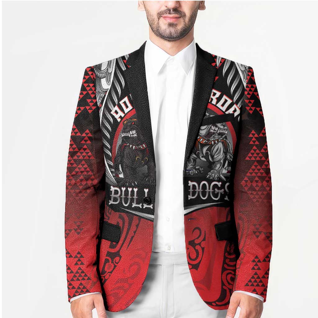 Aotearoa Bulldog Personalised Blazer Maori Kowhaiwhai Motif - Polynesian Pride