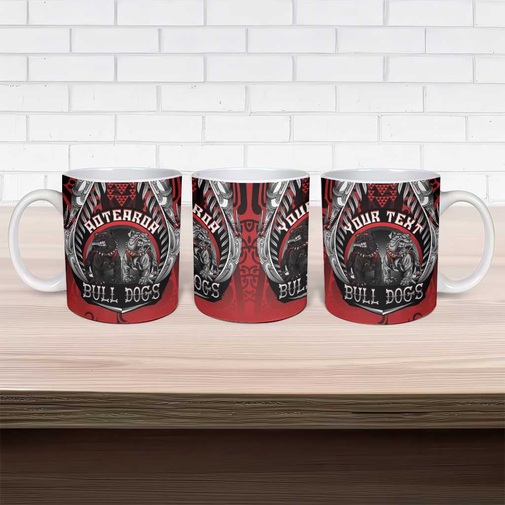 Aotearoa Bulldog Personalised Ceramic Mug Maori Kowhaiwhai Motif - Polynesian Pride