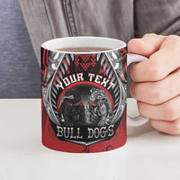 Aotearoa Bulldog Personalised Ceramic Mug Maori Kowhaiwhai Motif - Polynesian Pride