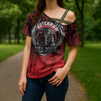 Aotearoa Bulldog Personalised Cross Shoulder Shirt Maori Kowhaiwhai Motif - Polynesian Pride