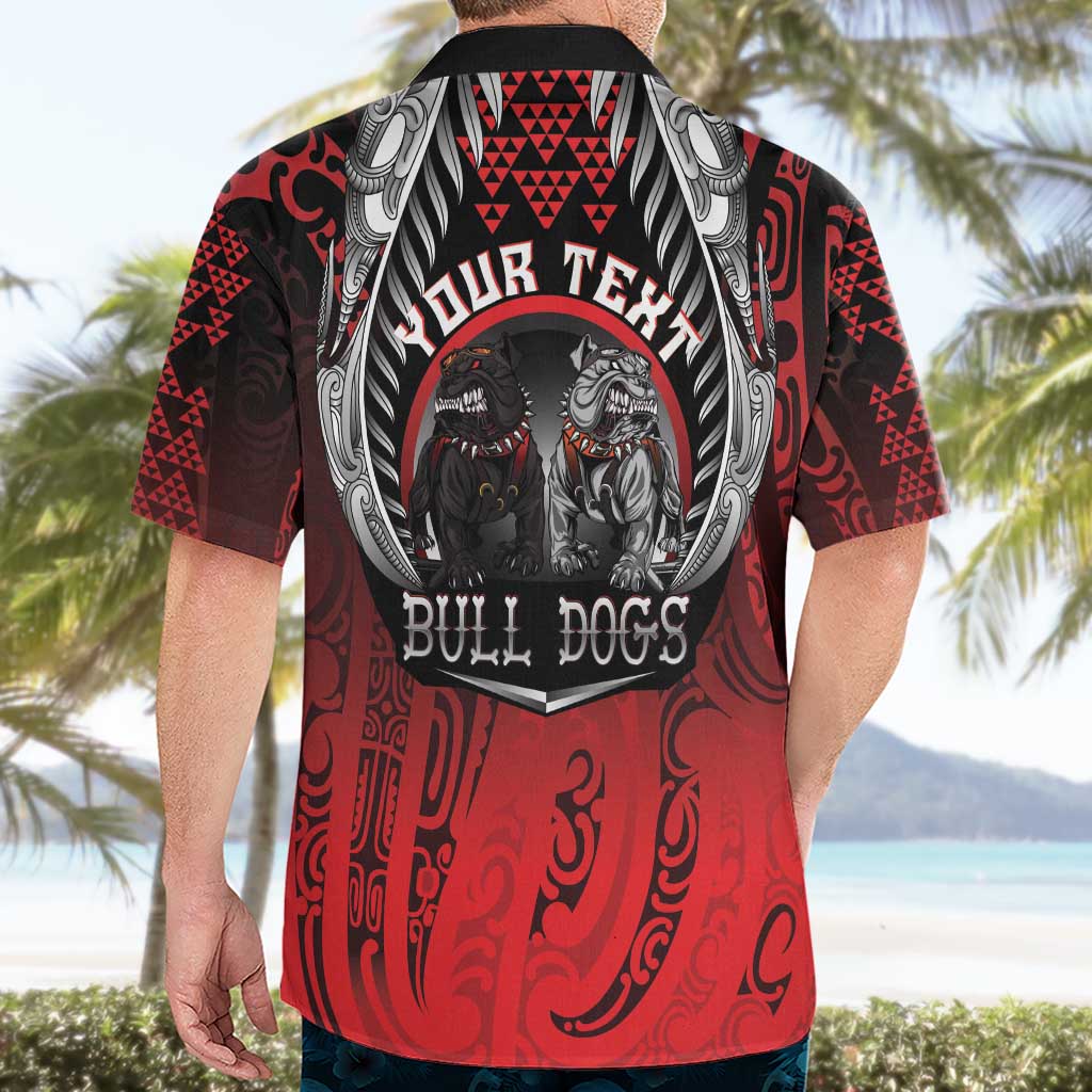 Aotearoa Bulldog Personalised Hawaiian Shirt Maori Kowhaiwhai Motif