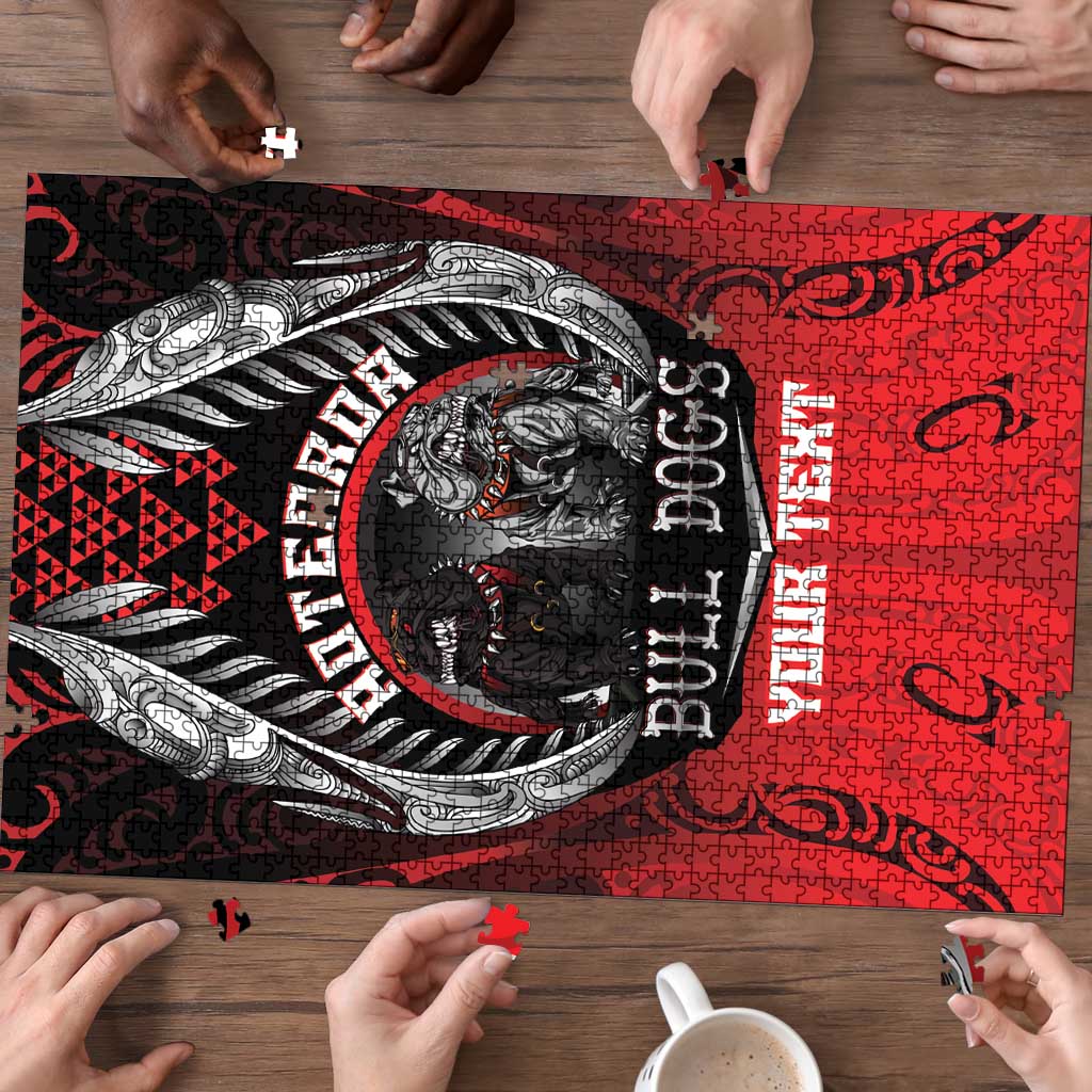 Aotearoa Bulldog Personalised Puzzle Maori Kowhaiwhai Motif - Polynesian Pride