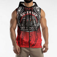 Aotearoa Bulldog Personalised Sleeveless Zip Hoodie Maori Kowhaiwhai Motif LT9 - Polynesian Pride