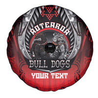 Aotearoa Bulldog Personalised Spare Tire Cover Maori Kowhaiwhai Motif