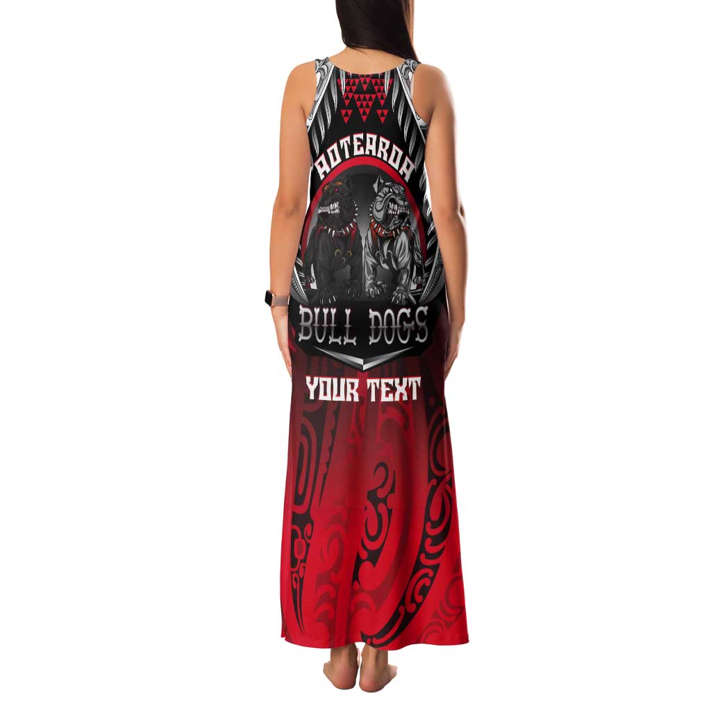Aotearoa Bulldog Personalised Tank Maxi Dress Maori Kowhaiwhai Motif