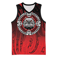 Aotearoa Bulldog Basketball Jersey New Zealand Kowhaiwhai Tribal - Polynesian Pride