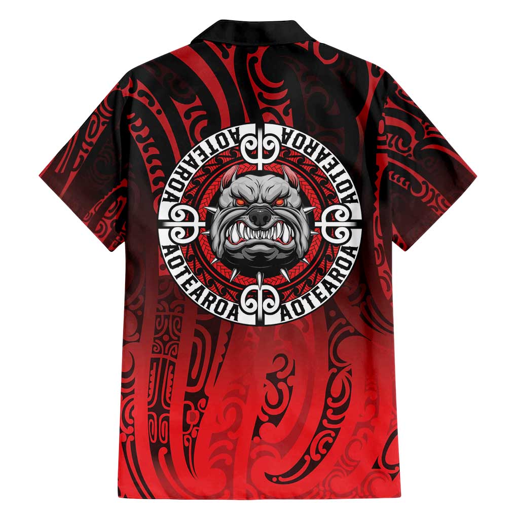 Aotearoa Bulldog Family Matching Long Sleeve Bodycon Dress and Hawaiian Shirt New Zealand Kowhaiwhai Tribal