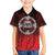 Aotearoa Bulldog Family Matching Off Shoulder Short Dress and Hawaiian Shirt New Zealand Kowhaiwhai Tribal