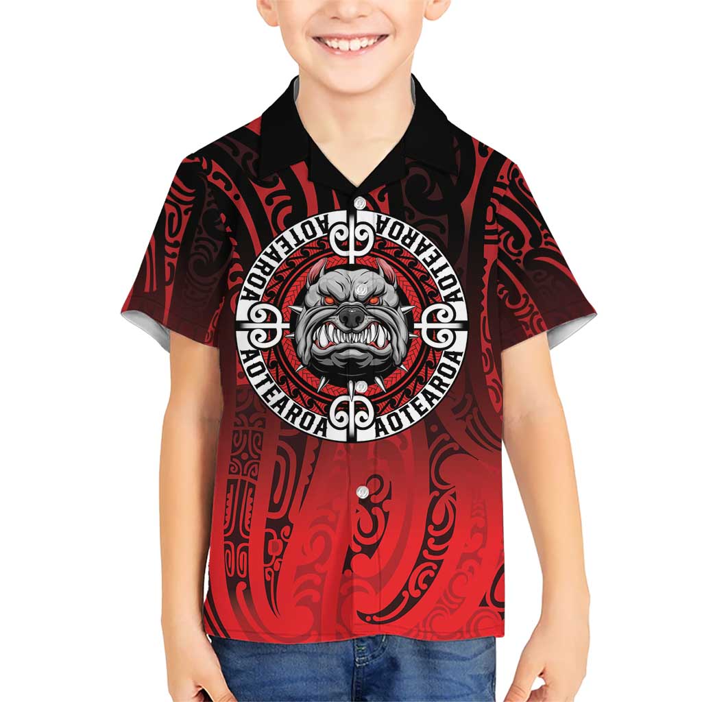 Aotearoa Bulldog Hawaiian Shirt New Zealand Kowhaiwhai Tribal