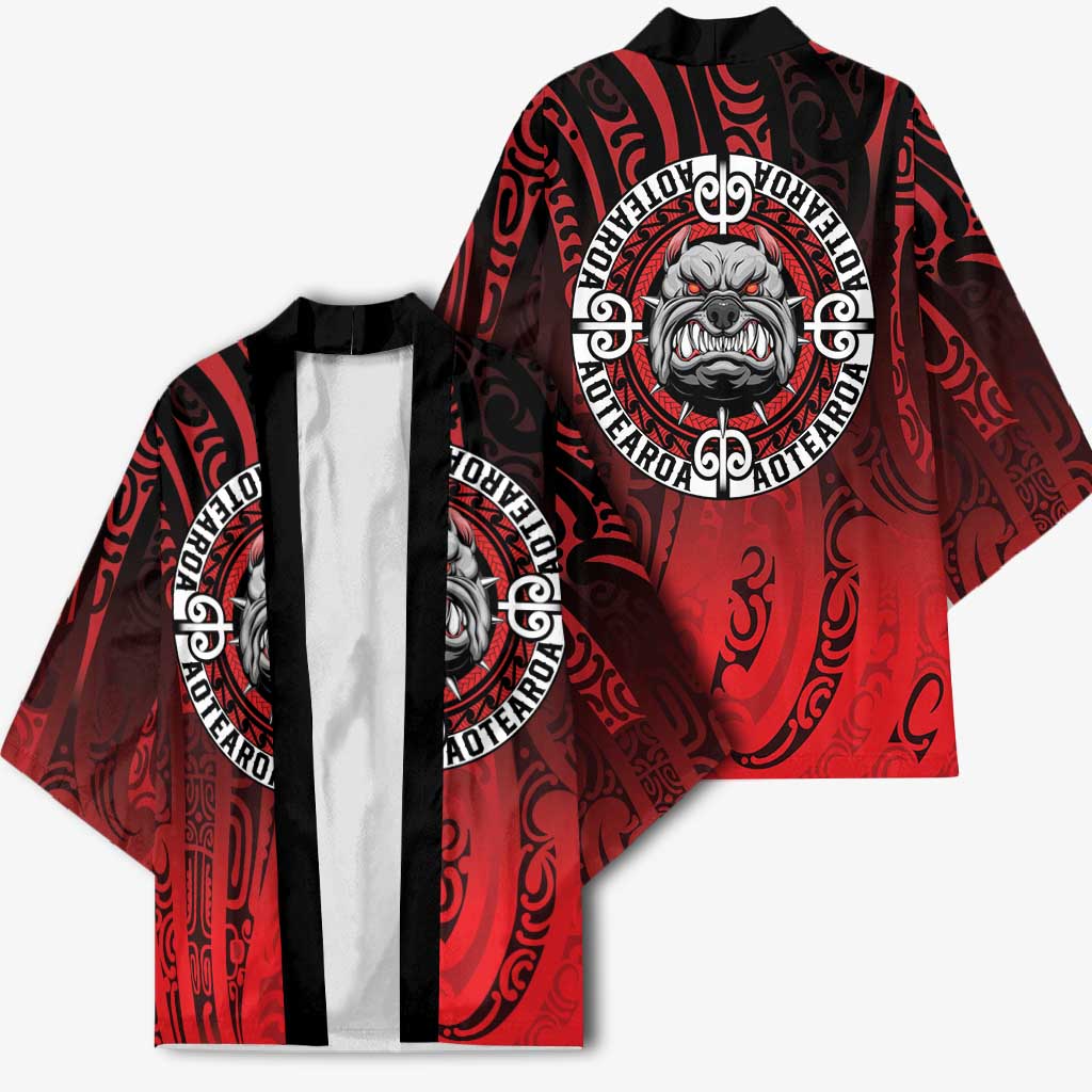 Aotearoa Bulldog Kimono New Zealand Kowhaiwhai Tribal - Polynesian Pride