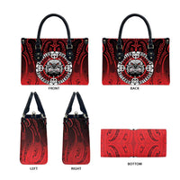 Aotearoa Bulldog Leather Bag New Zealand Kowhaiwhai Tribal - Polynesian Pride