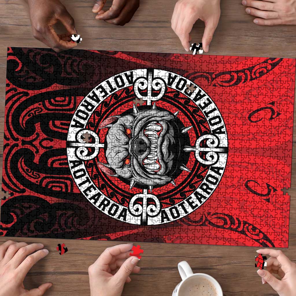 Aotearoa Bulldog Puzzle New Zealand Kowhaiwhai Tribal - Polynesian Pride