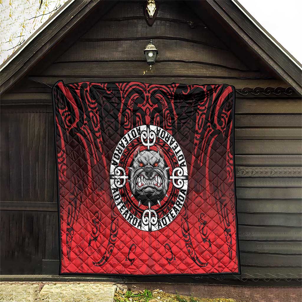 Aotearoa Bulldog Quilt New Zealand Kowhaiwhai Tribal