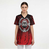 Aotearoa Bulldog Scrub Top New Zealand Kowhaiwhai Tribal - Polynesian Pride
