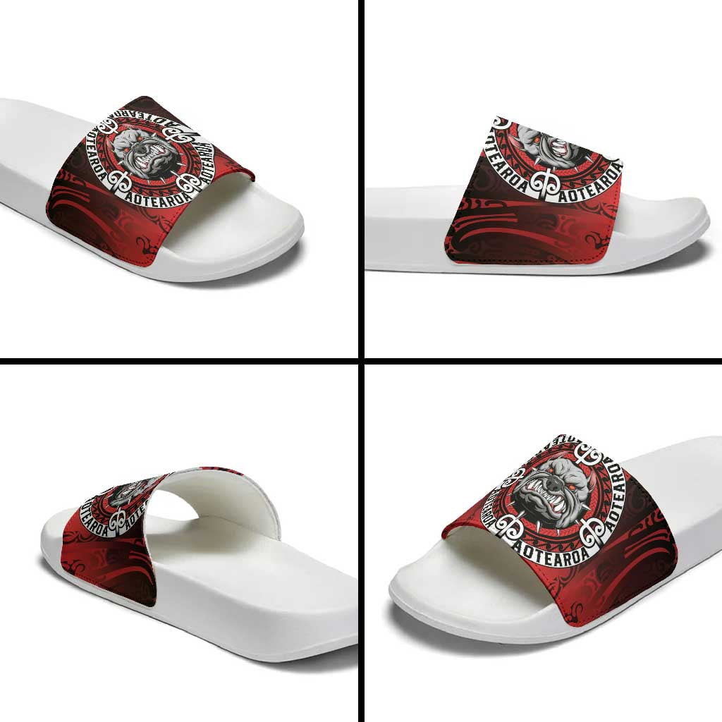 Aotearoa Bulldog Slide Sandals New Zealand Kowhaiwhai Tribal - Polynesian Pride