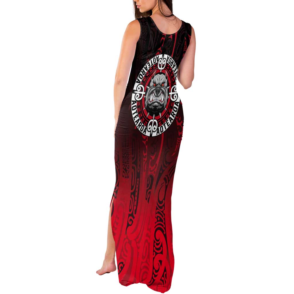 Aotearoa Bulldog Tank Maxi Dress New Zealand Kowhaiwhai Tribal