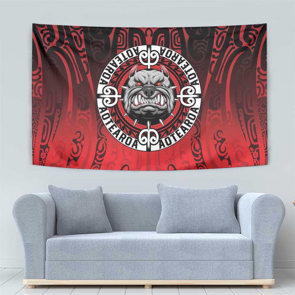 Aotearoa Bulldog Tapestry New Zealand Kowhaiwhai Tribal
