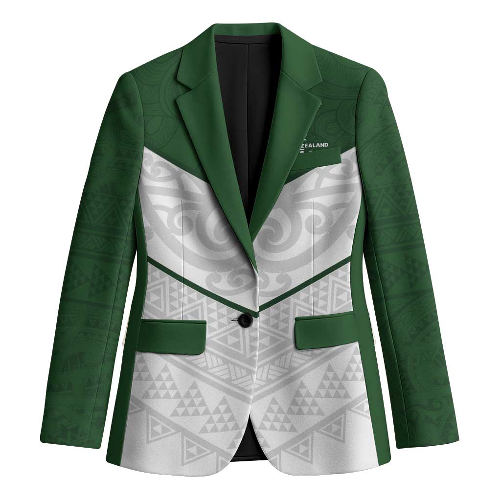 Custom New Zealand Maori Niho Taniwha Blazer LT9 Unisex Green - Polynesian Pride