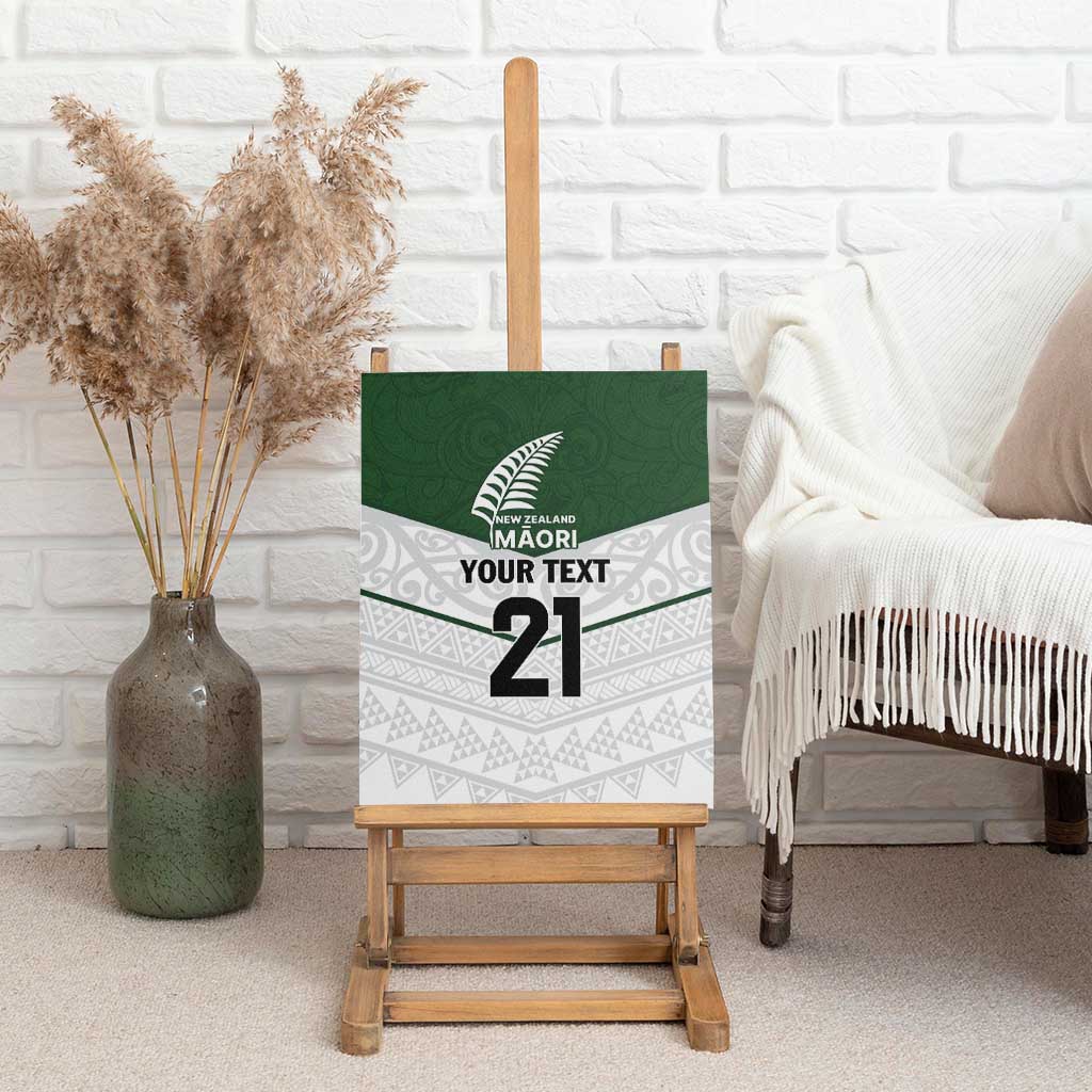 Custom New Zealand Maori Niho Taniwha Canvas Wall Art