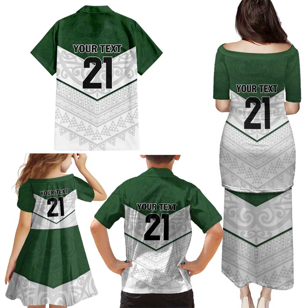 Custom New Zealand Maori Niho Taniwha Family Matching Puletasi and Hawaiian Shirt