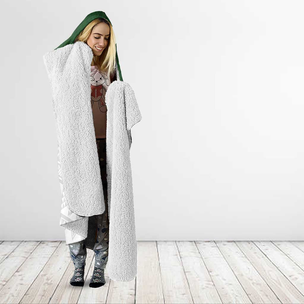 Custom New Zealand Maori Niho Taniwha Hooded Blanket