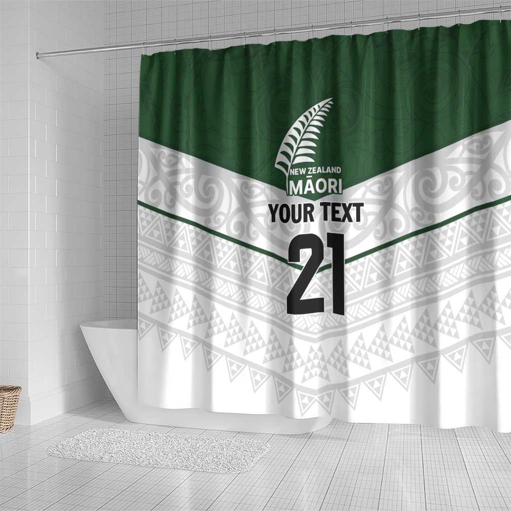 Custom New Zealand Maori Niho Taniwha Shower Curtain