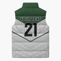 Custom New Zealand Maori Niho Taniwha Sleeveless Puffer Jacket - Polynesian Pride