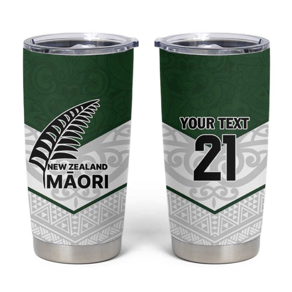 Custom New Zealand Maori Niho Taniwha Tumbler Cup LT9 Green - Polynesian Pride