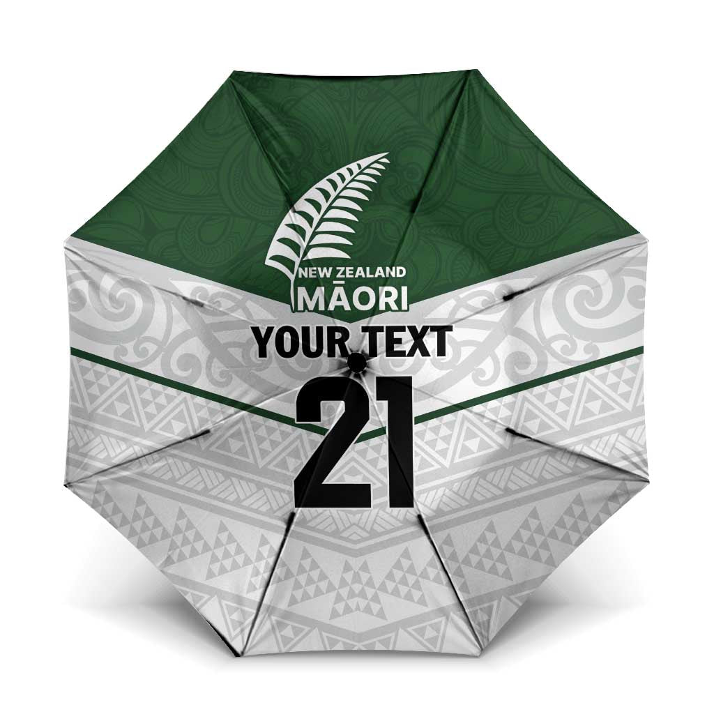 Custom New Zealand Maori Niho Taniwha Umbrella - Polynesian Pride