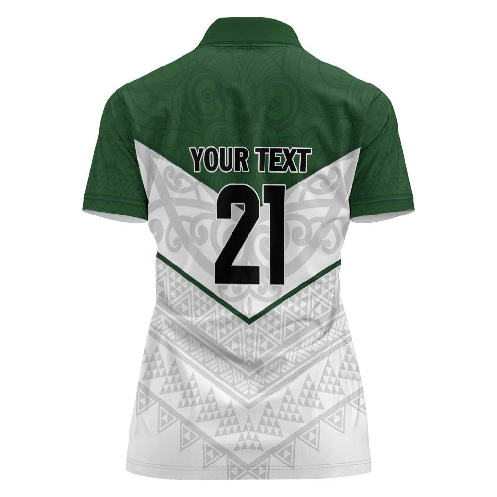 Custom New Zealand Maori Niho Taniwha Women Polo Shirt