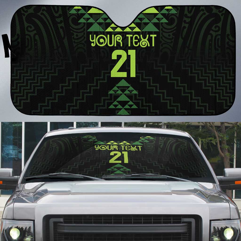 Custom New Zealand Maori Koru Koiri Motif Auto Sun Shade - Polynesian Pride