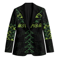 Custom New Zealand Maori Koru Koiri Motif Blazer LT9 Unisex Green - Polynesian Pride
