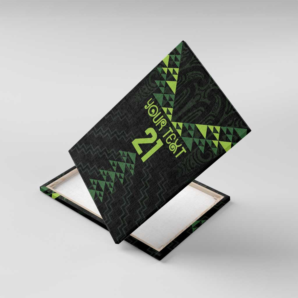 Custom New Zealand Maori Koru Koiri Motif Canvas Wall Art