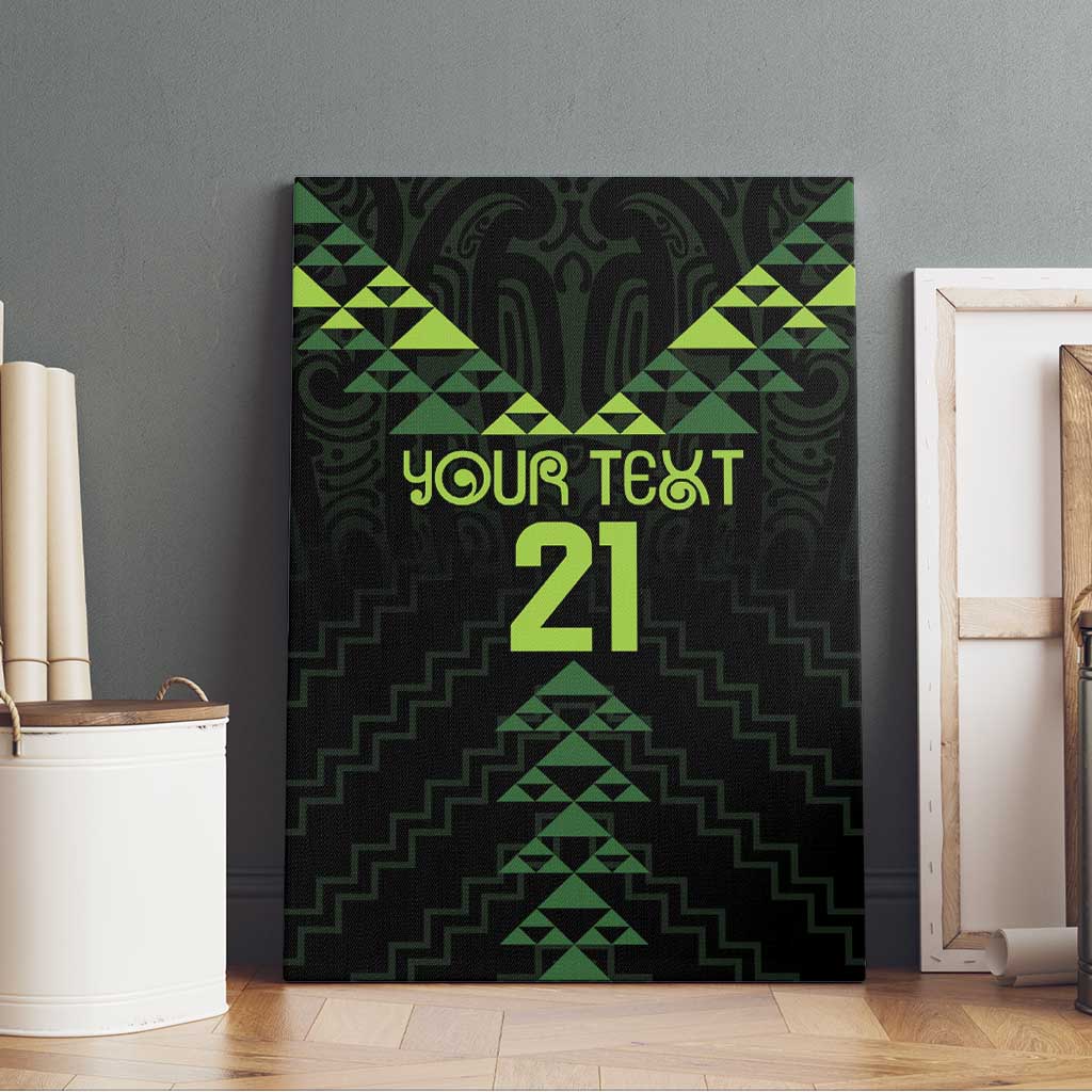 Custom New Zealand Maori Koru Koiri Motif Canvas Wall Art